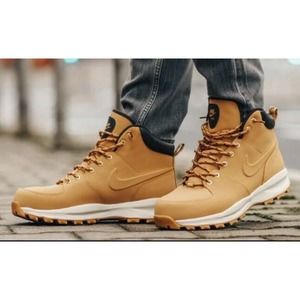 Nike Manoa Leather Boots Water Proof Wheat 454350 Mens 11 New Fast Ship